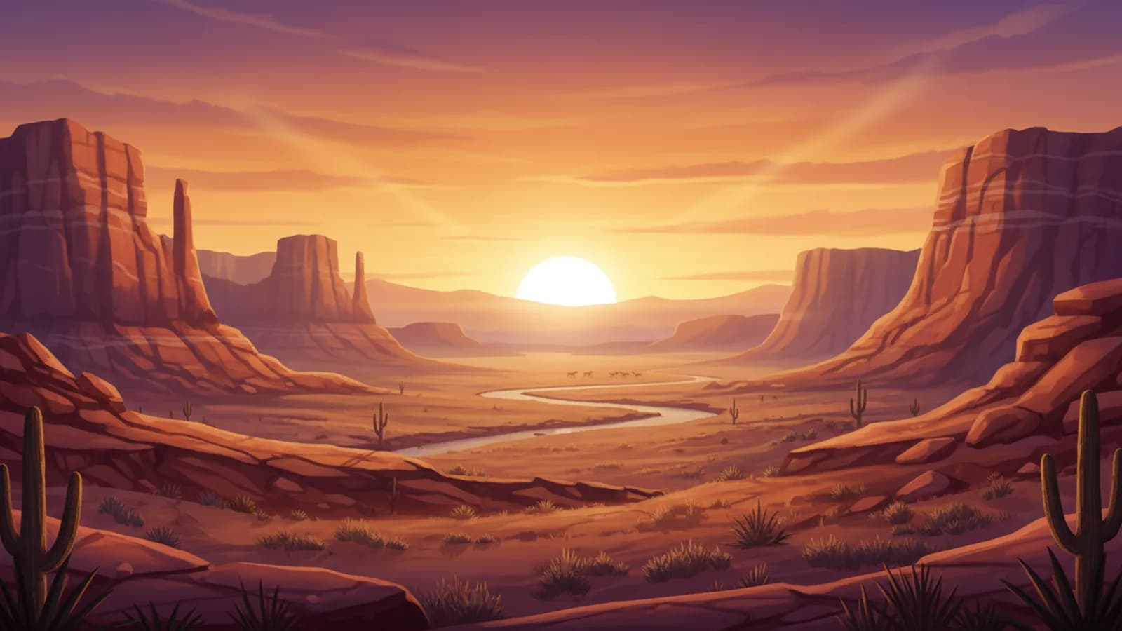 Mustang Gold desert landscape background